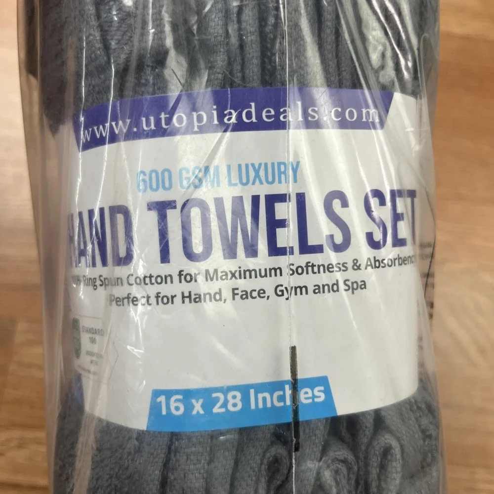 Utopia‎ Towels Package of 6 Hand Towels in Grey, 16